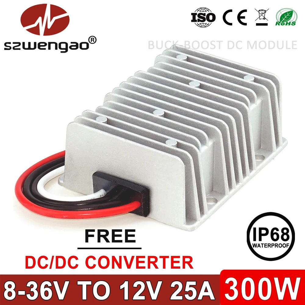 Free 8-40v To 12v 1a 2a 3a 6a 10a 15a 20a 25a Step Up/down Dc Dc ...