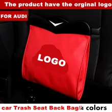 Led Dual-use Storage Bag Car Vehicle Trash Rubbish Bin for Audi SLINE LOGO A3 A4 A5 A6 A7 A8 A4L A6L A8L Q3 Q5 Q7 35 40 45 50 55