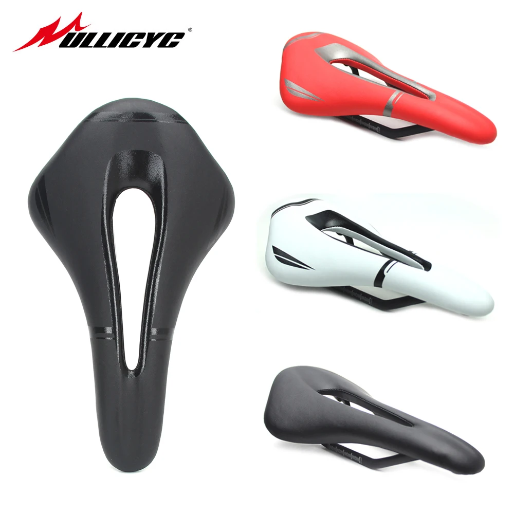 

ULLICYC Carbon Bicycle Saddle MTB Mountain Bike Seat Cycling Leather Saddle Hollow Seat Cushion Road Bike Seat