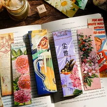 30 pces/1 lote retro coleção de imagem papel marcadores de favoritos para livros/compartilhamento/marcadores de livro/guia para livros/artigos de papelaria
