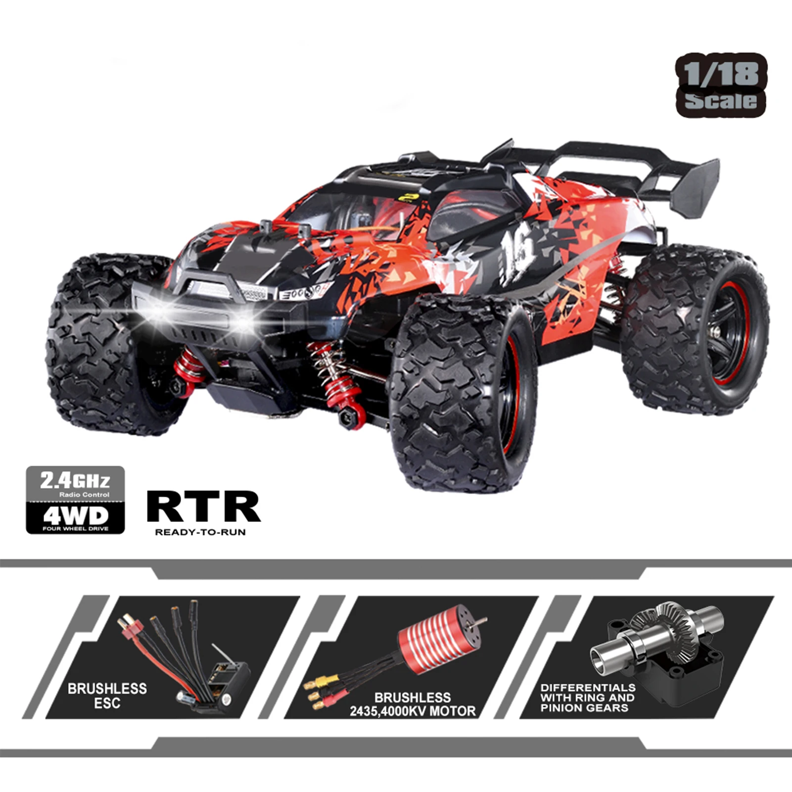 Hospeed Hs18423 Rc Car 2.4ghz 1:18 Off 