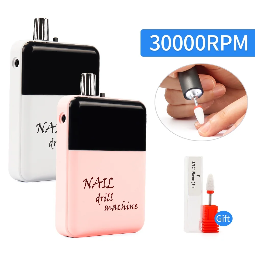 

30000RPM Professional Electric Nail Drill Machine 20W Portable Nail Gel Removal Polisher Manicure Pedicure Device with LED Light