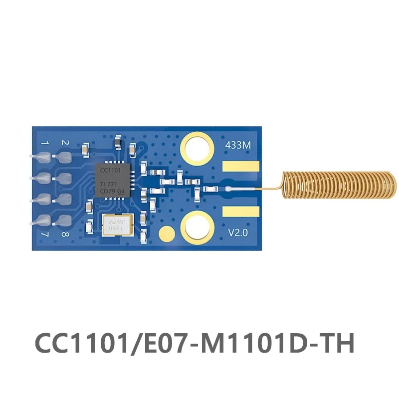 E07-M1101D-TH CC1101 10 мВт 433 МГц 500 м SPI SMD беспроводной радиочастотный передатчик и приемник модуль RFID с пружинной антенной