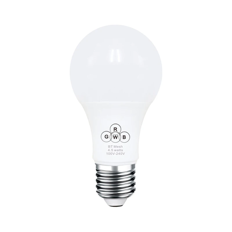 Bluetooth 4,5 Вт RGBW E27 светодиодные лампы BT сетка Группа Смарт Led Изменение цвета освещения приложение для Google AC100-240V умный дом для Alexa