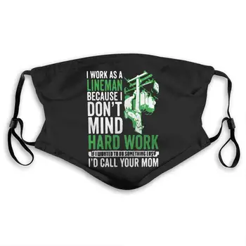 

Lineman Anti Dust Half Face Mouth Mask with PM2.5 Filters 5 Layers of Protection for Men and Women Black