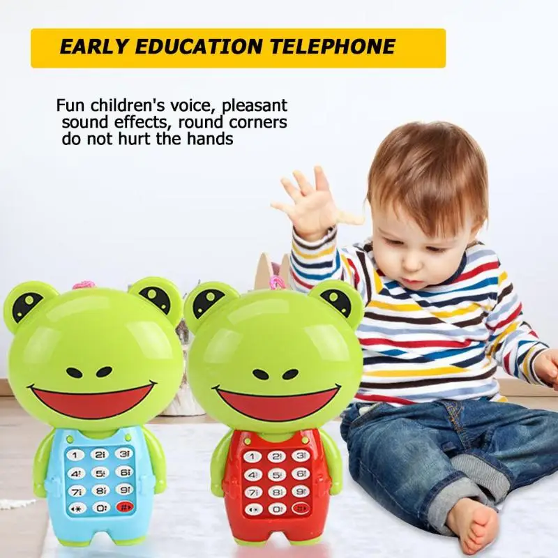 Детские вокальные игрушки, музыкальный светящийся мобильный телефон, мультяшное животное, электронный мобильный телефон, креативные развивающие подарки для детей
