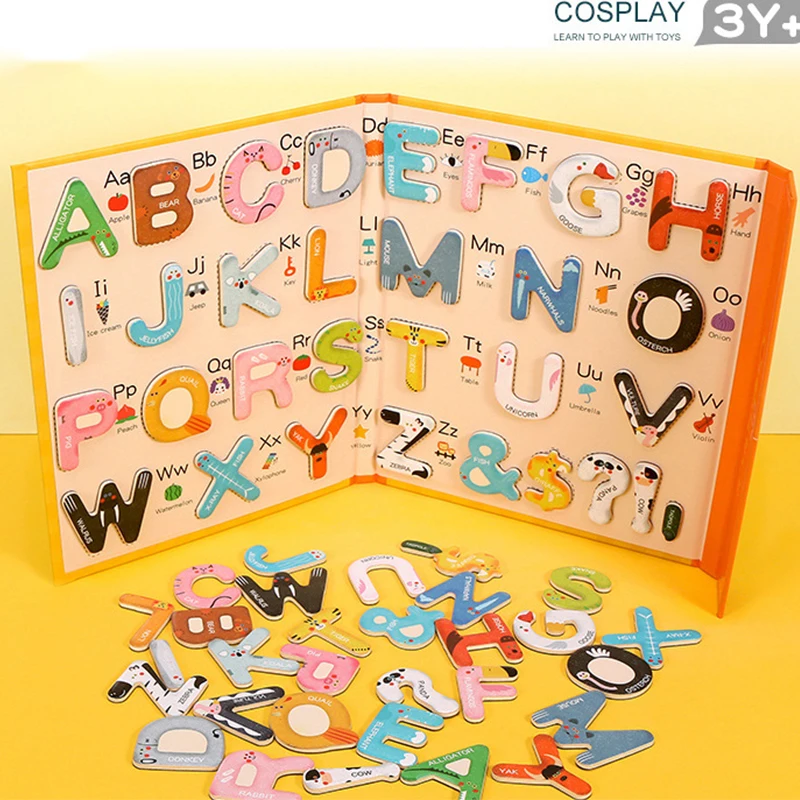 26 Pcs Alphabet Lore Baby Children Kids Montessori Educational Toys Kawaii  Wooden Letters Games Refrigerator Magnets for Girls - AliExpress