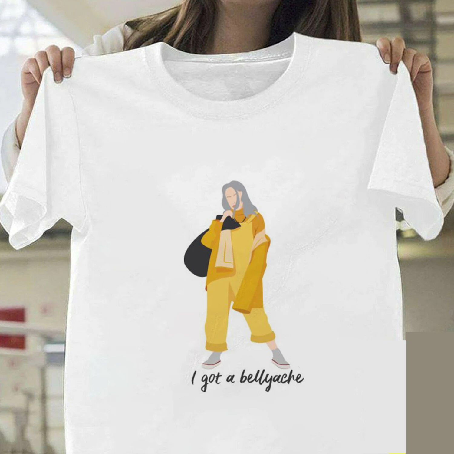 6 Billie Eilish Футболка Harajuku Fans белая хлопковая Мужская Camiseta Mujer Лидер продаж мужской эстетический Топ Футболка размера плюс уличная одежда крутая - Цвет: 6