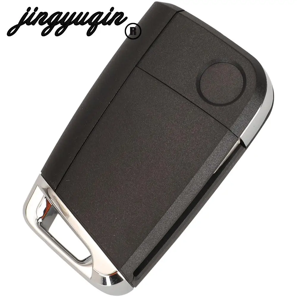 Jingyuqin 3 버튼 플립 자동차 원격 키 쉘 자동 케이스 VW 골프 7 Sportsvan GTI MK7 Skoda Octavia A7 좌석 HU66/HU162t 블레이드
