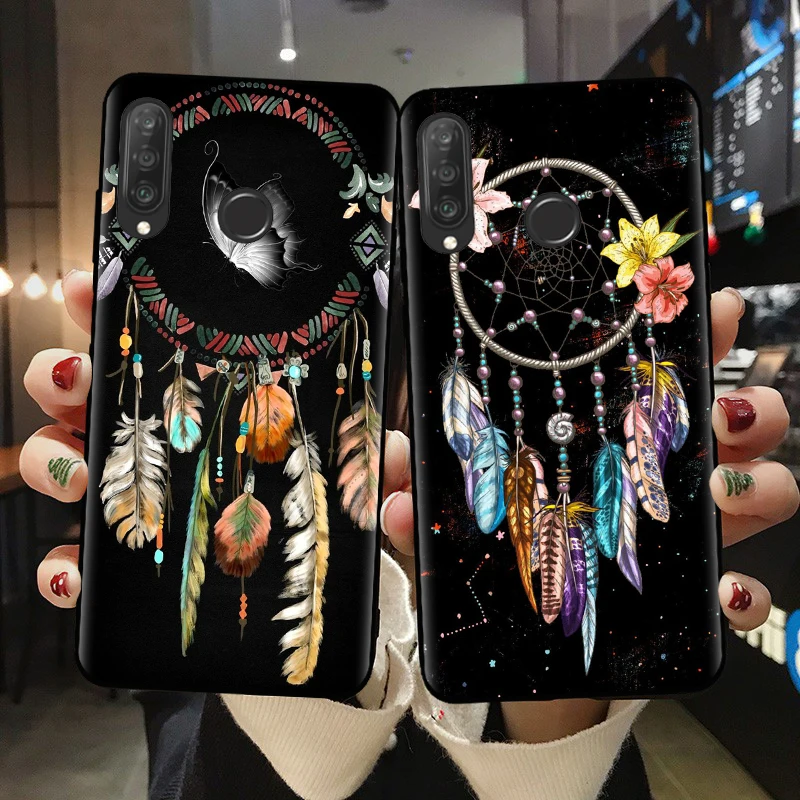 Ретро перо Ловец снов чехол для телефона Coque Huawei P10 P20 P30 P40 Lite E Pro задняя крышка