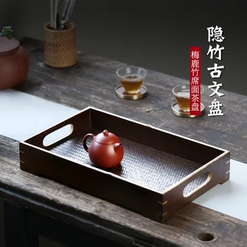 

Chang tao 】 merlot thick bamboo home tea tray manually place receive bamboo GuWenPan Cain