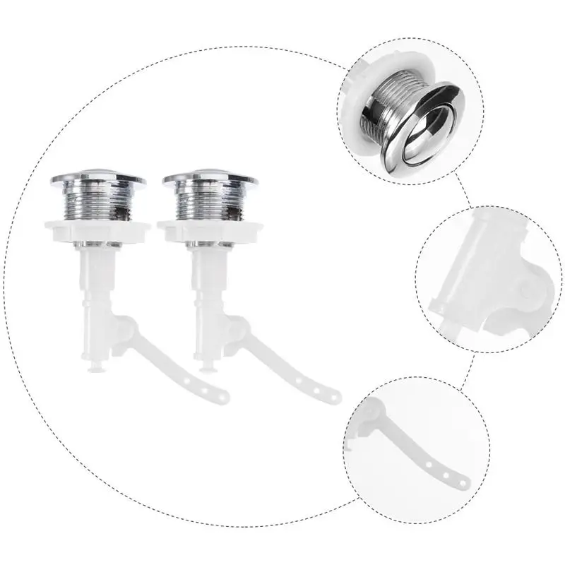 Toilet flush button 2Pcs Toilet Water Tank Push Buttons Sturdy Push Button Rod Closestool Tank