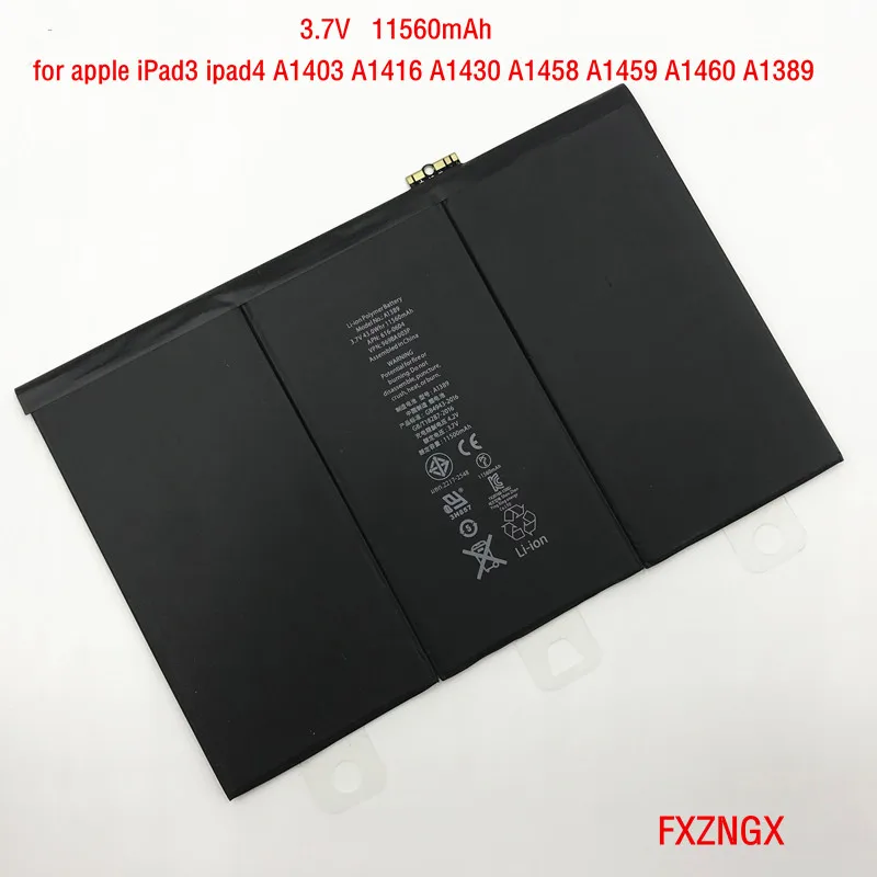 3,7 V 11560mAh A1389 Батарея для apple iPad3 ipad4 A1403 A1416 A1430 A1458 A1459 A1460