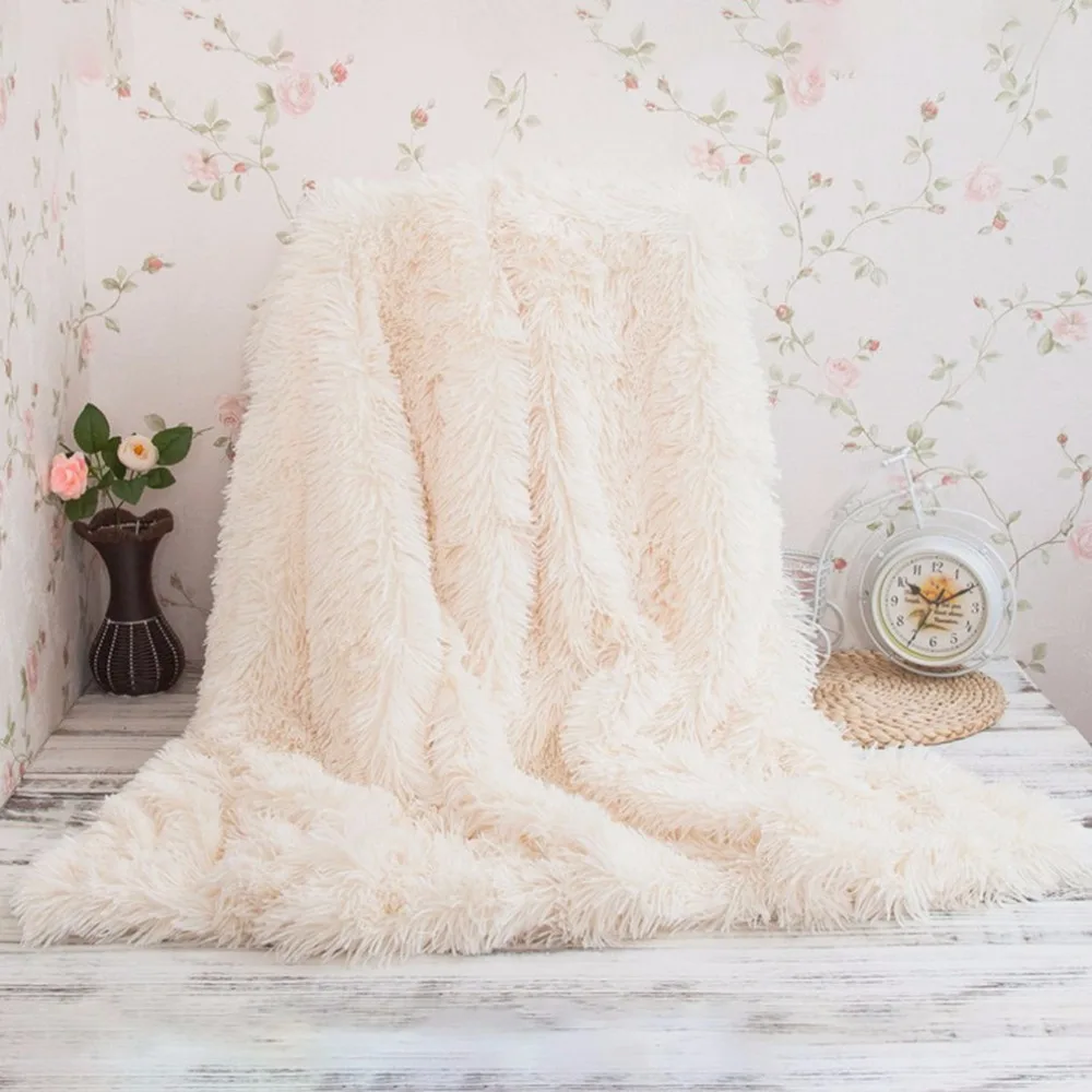 Многофункциональное плюшевое одеяло 130x160 см для уютного дивана кровать кондиционер покрывала манты ковер утолщенное теплое покрывало одеяло