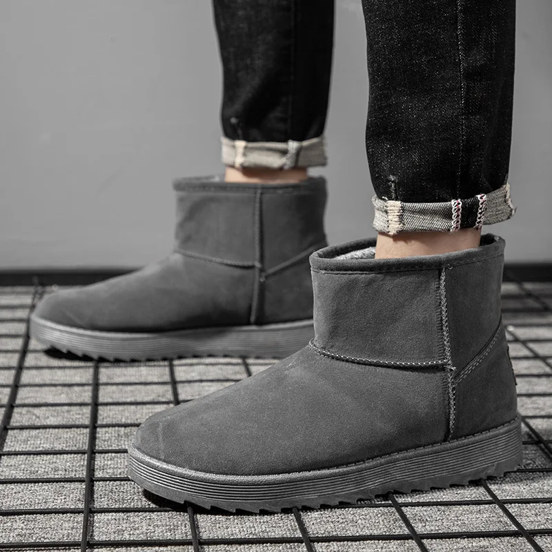 fashion Men's boots outdoor fashion boots top quality men's leather shoes slip on handmade rubber ankle boots men
