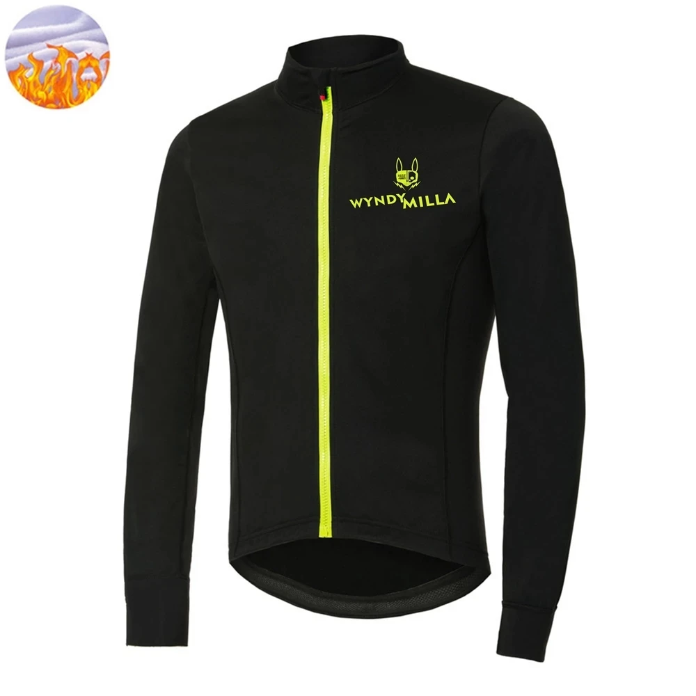 Men's Winter Thermal Fleece Jersey Cycling Jacket Long Sleeve Multifunction Jacket Bike Ropa Ciclismo Coat Top Wyndymilla