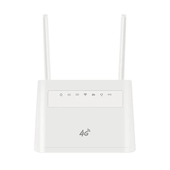 

Unlocked 3G 4G LTE Home WiFi Wireless Router 300Mbps 2Pcs Antennas with Sim Card Slot LAN Port EU Plug
