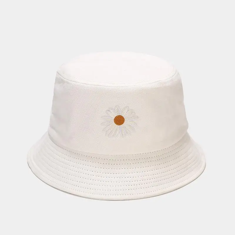 2021 Four Seasons Flower Embroidery Cotton Bucket Hat Fisherman Hat Outdoor Travel Hat Sun Cap Hats for Women 198 cotton bucket hat womens