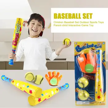 

Kids Fitness Baseball Set Children Softball Stick Toys Parent-child Interactive Ball Educational Physical Training Game Toys