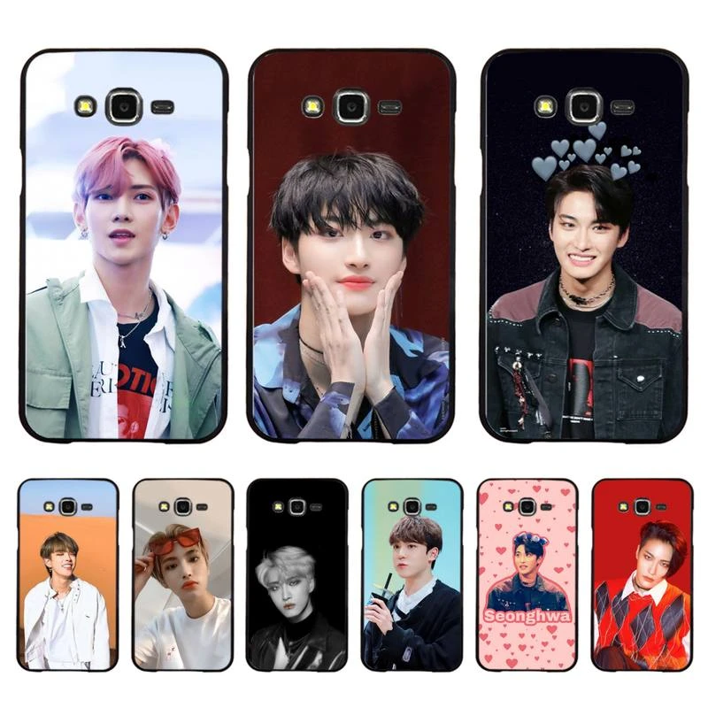 FHNBLJ ATEEZ HongJoong SeongHWA Luxury Unique Phone Cover for Samsung A50 A70 A40 A6 A8 Plus A7 A20 A30 S7 S8 S9 S10 S20 Plus best flip cover for xiaomi