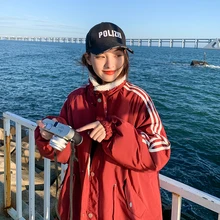 X-long 2021 Winter New Korean Dongdaemun Winter Down Jacket Lamb Wool Drawstring Cotton Jacket Woman Parkas  Coat Women