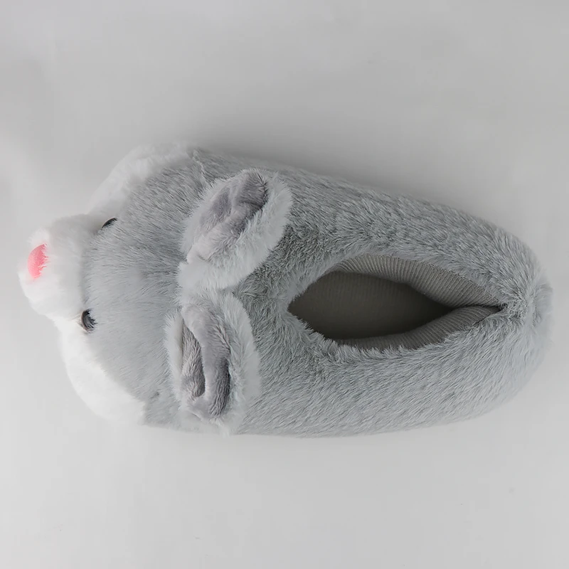 Women Cute Animal slippers Girls Rabbit Home shoes Big size 42 Non slip Flat with Winter slipper Short Plush TPR Sole women slippers lightweight slippers flat slippers