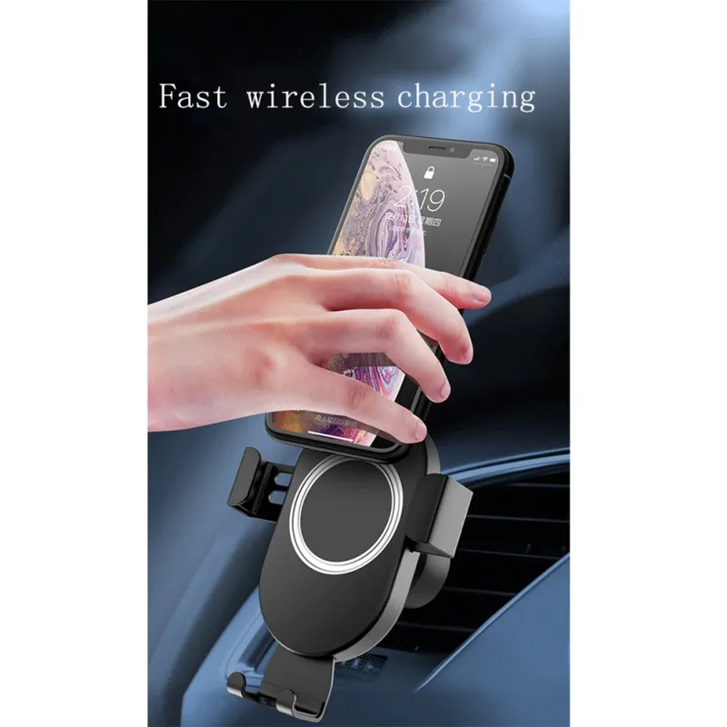 

Gravity Induction Car Wireless Charger Charging Stand 360 Degrees Rotating Mobile Phone Outlet Holder Navigation Air Vent Mount