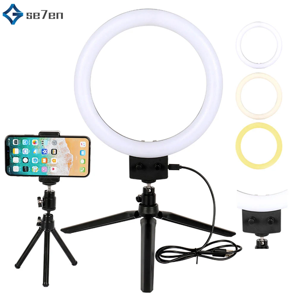 

7inch USB charge New Selfie Ring Light Flash Led Camera Phone Photography Enhancing Photography for Smartphone Studio VK