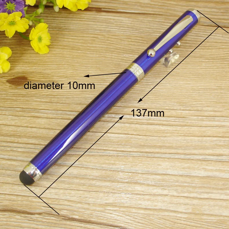 ACMECN Simple & Useful 4 in 1 Multifunction Ballpoint Pen with Touch Scrween stylus for IPhone and LED light for Christmas Gifts