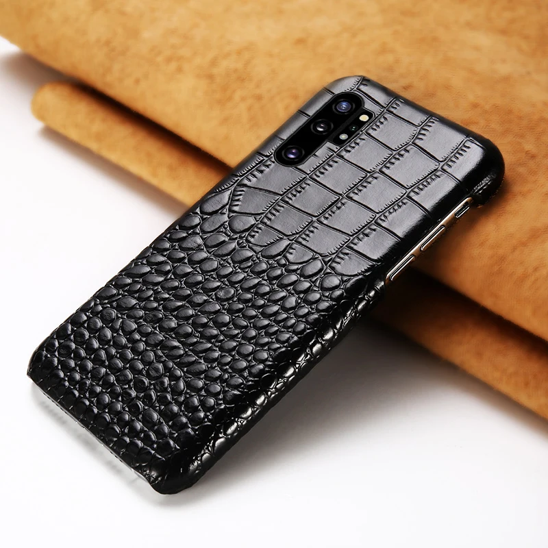 

Genuine Leather Cowhide Crocodile texture for huawei P30 pro P20 Luxury fall protection cover for huawei Mate 20 Lite Honor 9X
