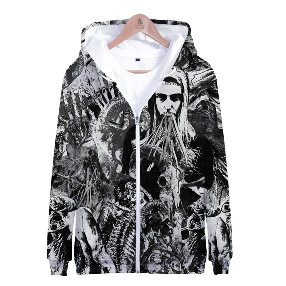 Толстовки с капюшоном Ghostemane для родителей и детей; толстовка на молнии; коллекция года; в стиле рок, хип-хоп; Мужская и женская уличная одежда с карманами на молнии; модная повседневная осенняя одежда