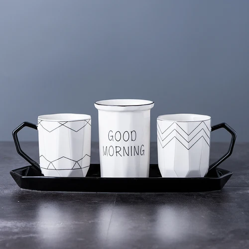 Nordicceramic Чистящая чашка для ванной комнаты, набор для мытья, простой поднос, чашечка для рта, цилиндрический зуб, набор для дома, аксессуары для ванной комнаты - Цвет: K