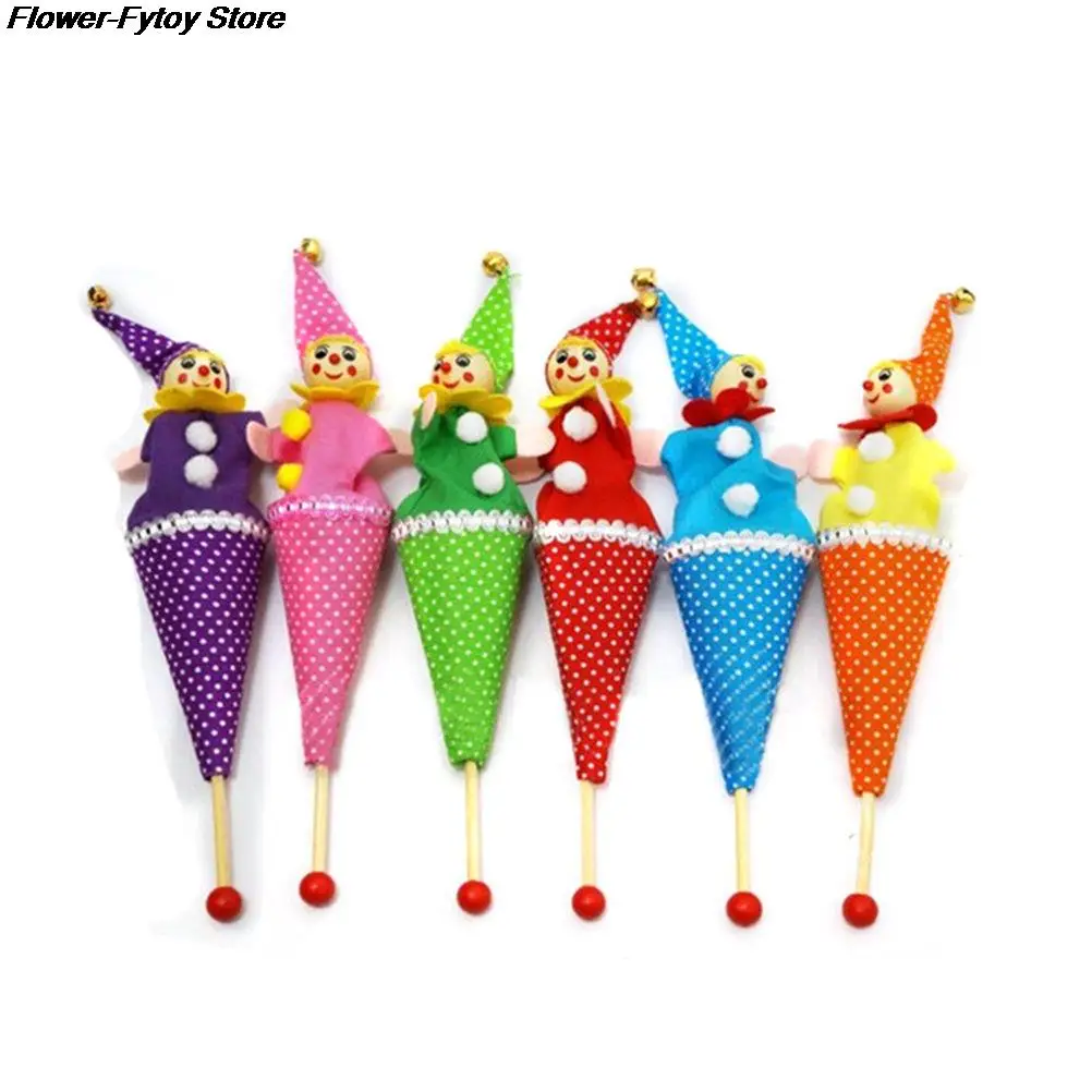 1Pcs Random Styles Baby Kids Educational Toys Smiley Face Clown Puppet Toy Bell Hide Seek Pop Up Telescopic | Игрушки и хобби