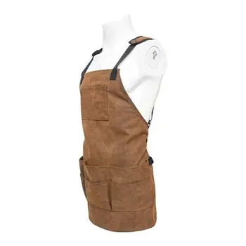 

Multifunctional Apron Collector Multi-pocket Design Canvas Garage Garden Hardware Workshop Retro Denim Apron For Men