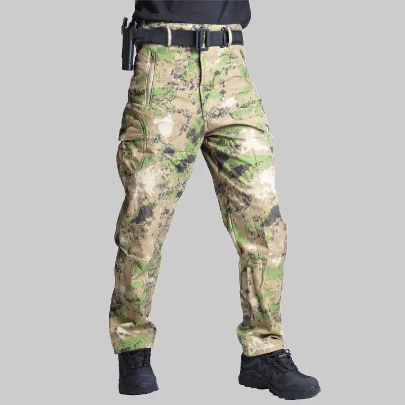 TongCart Tactical Waterproof Soft Shell Pants Hombres Invierno a Prueba de Viento Camuflaje c/álido Fleece Pantalones Militares Army Hunt Camouflage Pants