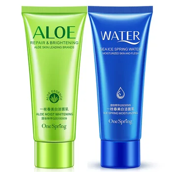 

OneSPring Aloe Water Whitening Foam Wash Facial Cleanser Face Washing Moisturizing Anti Dirt Smear Deep Clean Bubble Skin Care