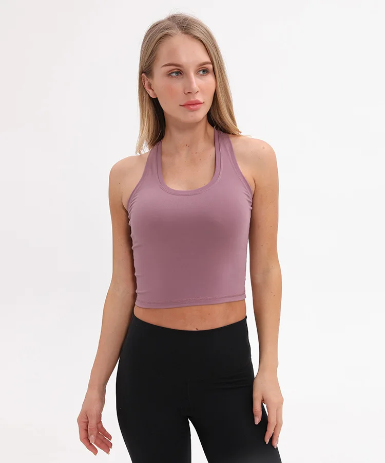 WANYUCL Nylon Sport Tops Women Soft Material Running Vest Gym Jogger Workout Fitness Vest Shirt Clothes Yoga Top Tank Plain
