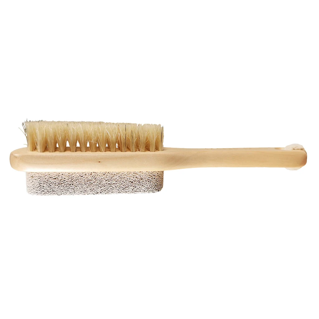Portable Dual Side Natural Foot File Rasp Scrubber Exfoliator Dead Skin Calluses Corns Remover Cleaning Pedicure Care Brush