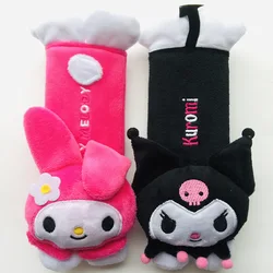 Kawaii Sanrio cubierta de cinturón de seguridad para coche, almohadilla protectora de hombro, relleno de cinturones de seguridad para automóviles, juguetes de peluche de Hello Kt