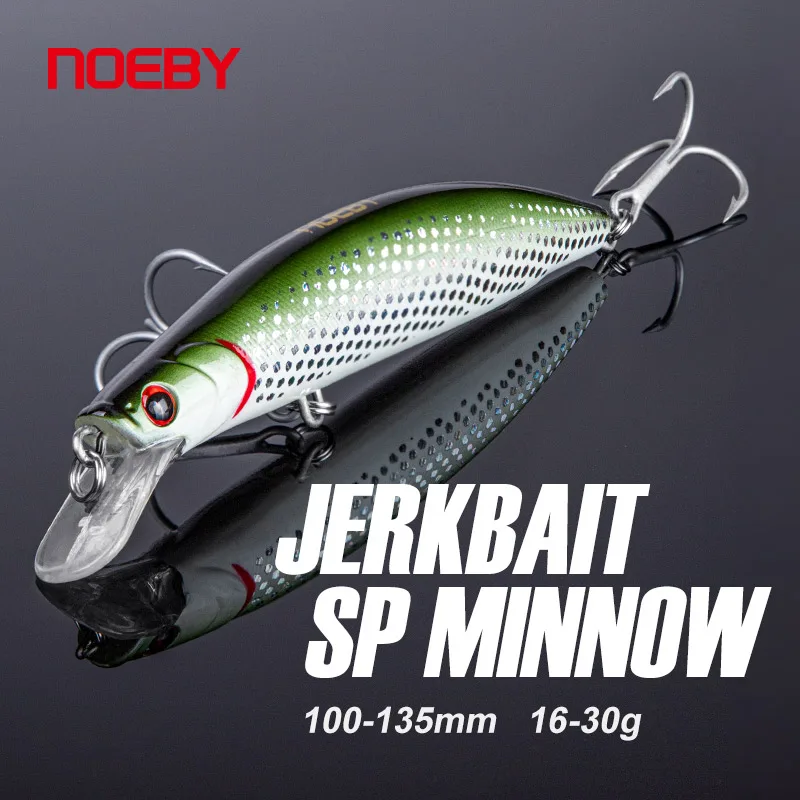 NOEBY Floating Minnow Fishing Lure 125mm 23g Long Casting Wobblers  Artificial Hard Baits for Pike Bass