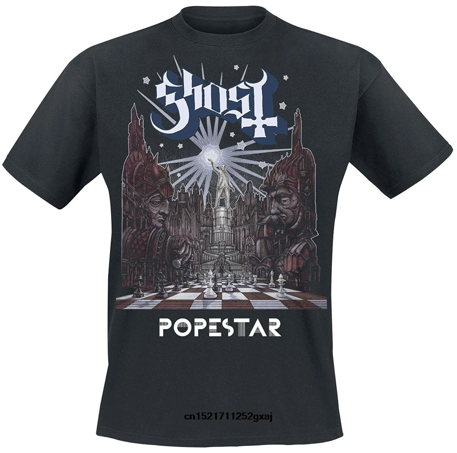 Мужская футболка Ghost Popestar черный топ с круглым вырезом летняя модная новинка для