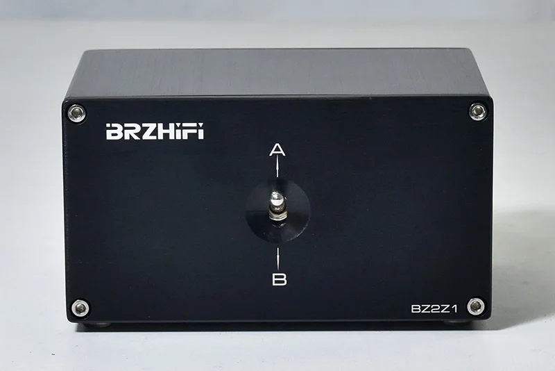 BRZHIFI Passive Audio Signal Switcher 2 In 2 Out Switch Selector Box 2 Amplifiers A Pair Speakers Switch