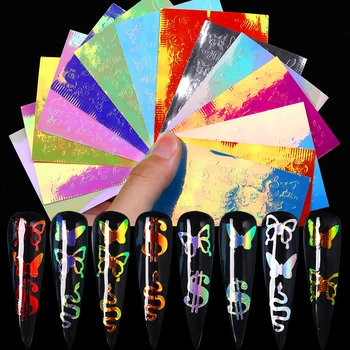 

16Pcs/Set Butterfly Series 3D Nail Sticker Paper Snake Pattern Transfer Lovely Decals Decoration Nail Art Accessories DIY Design