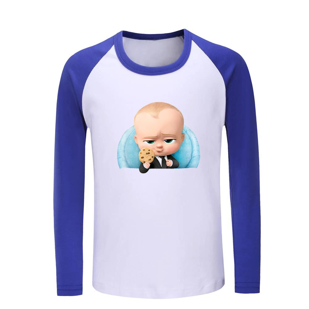 

Born Leader The Boss Baby Design Pattern Kids T-shirts Childs Graphic Tee Shirts Boys Girls Tops Long Sleeve Cotton Tshirts