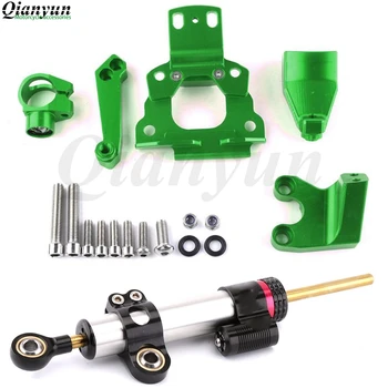 

CNC Aluminum Adjustable Motorcycles Steering Stabilize Damper Bracket Mount Kit for Kawasaki Z650 2017-2018 2017 2018