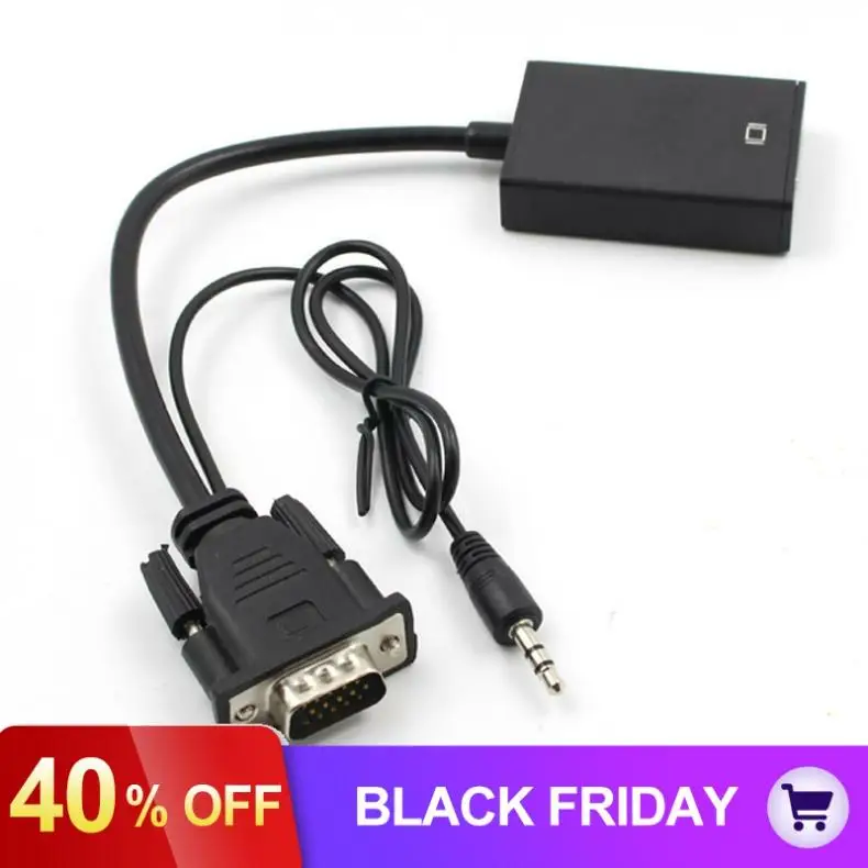 Vention преобразователь из VGA в HDMI кабель адаптер с аудио 1080P VGA HDMI адаптер для портативных ПК к HDTV проектор