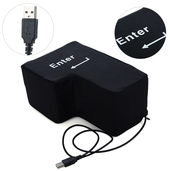 

Creative Hand Pillows USB Big Enter Key Computer Large Enter key Any Vent Pillows Button Desktop Pillow Creative Vent Enter Key