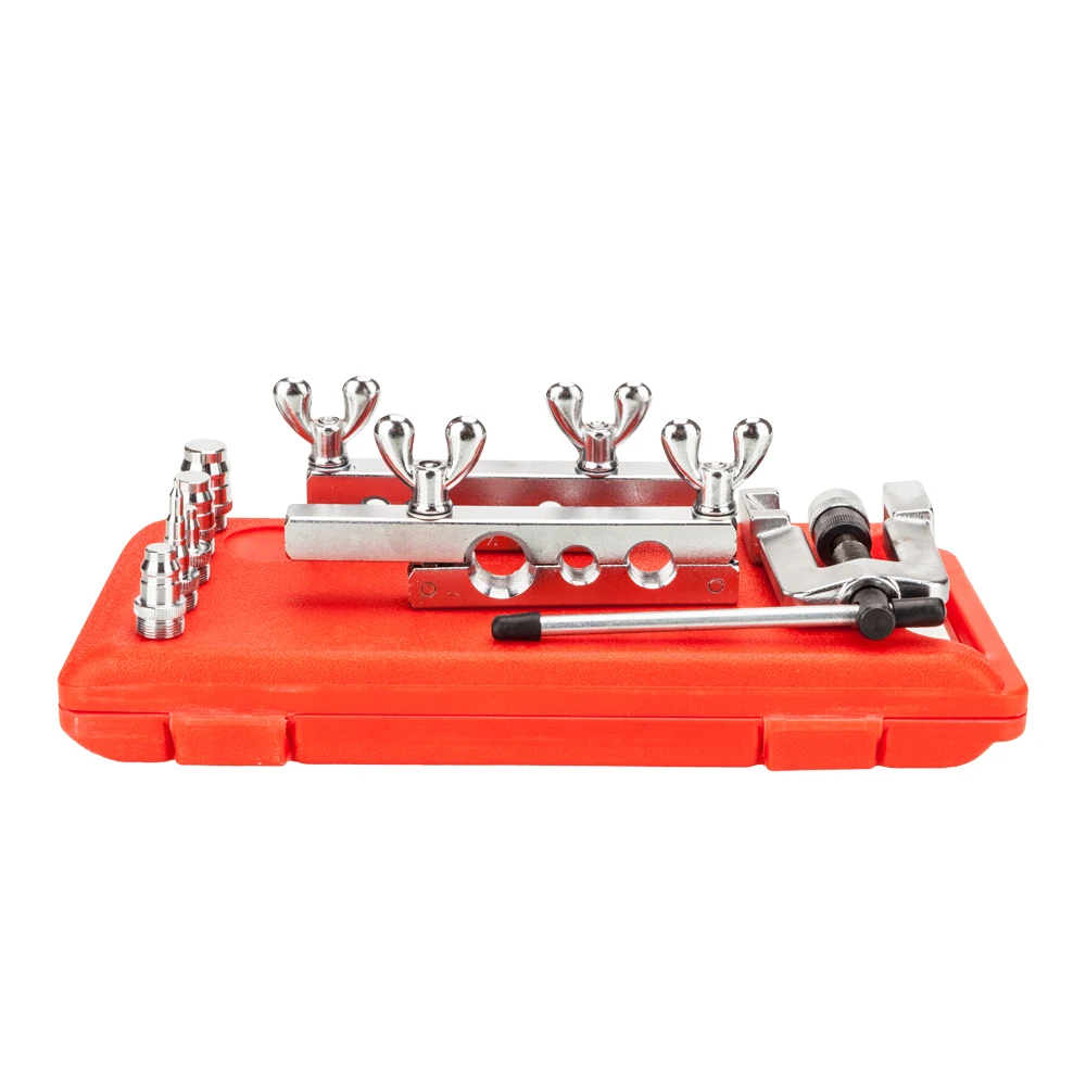

Flaring and Swaging Tool Kit Flares OD Soft Refrigeration Copper Tubing Heavy Duty Steel Durable Manual Pipe