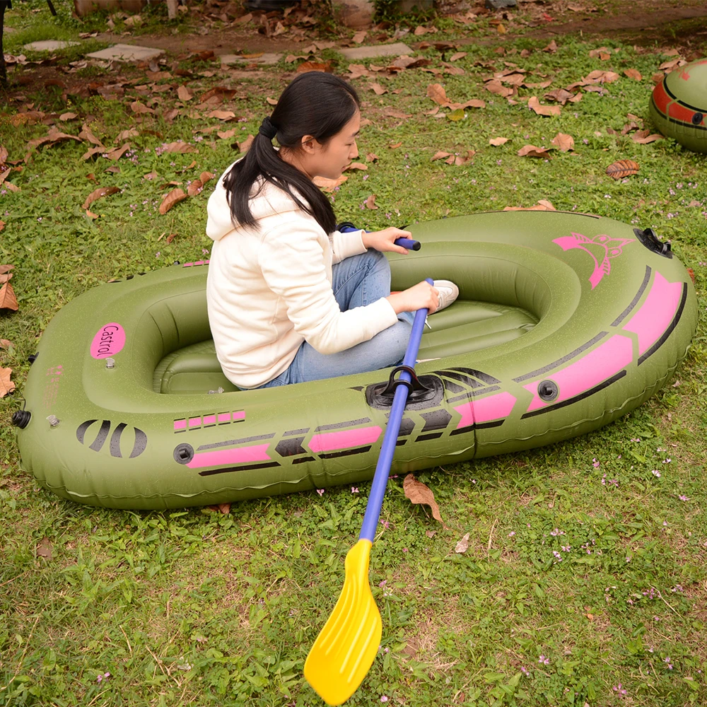 1 Person Inflatable Fishing Boat High Quality Liferaft Rubber Boat 170x100cm PVC Portable Drifting Fishing Boat with Paddles (7)