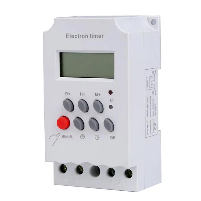 KG316T 220V 10A din-рейку цифровой таймер Ежедневно Программируемый с Мощность режим
